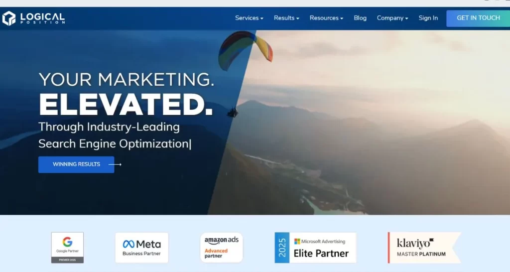 Logical Position homepage, a premier choice among retail SEO agencies in the USA, elevating marketing with industry-leading optimization.