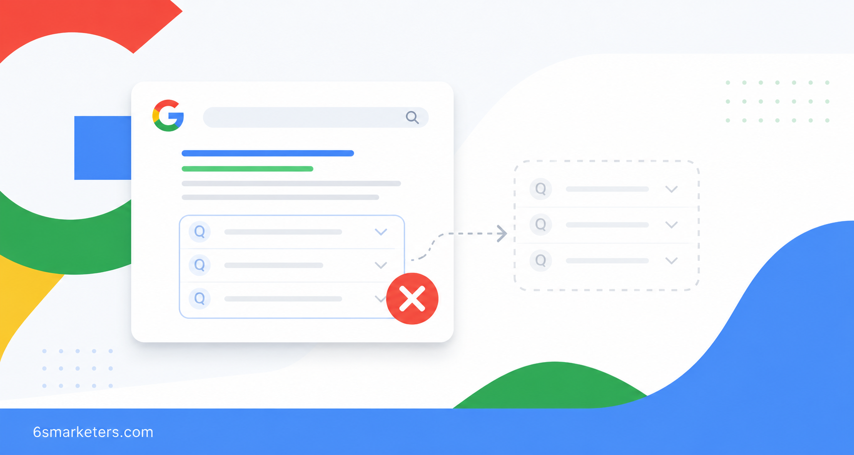 Google FAQ rich results update banner showing search visibility changes and structured data impact