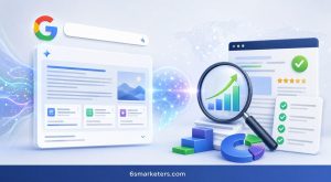 Blog banner about Google’s new guide for optimizing search visibility for generative ai in AI-driven search results.