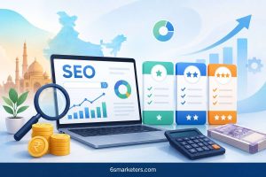 SEO pricing in India comparison banner showing affordable SEO packages and business growth trends in 2026