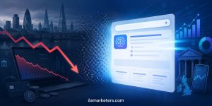 Audit findings showing 40 UK fintech websites losing organic traffic to Google AI Overviews