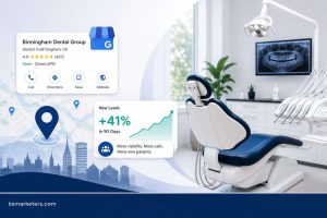 SEO strategy for dental practices featuring Google Business Profile and local SEO success.