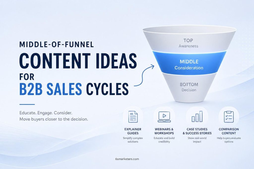 10 middle-of-funnel content ideas that shorten B2B sales cycles — MOFU content strategy for enterprise brands